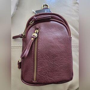 Joy Susan Wine Leather Crossbody Bag